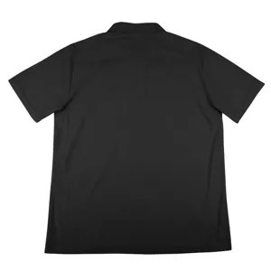 Chemise casual homme mancherons velours cotes noir vue arriere detail haut ete mode.