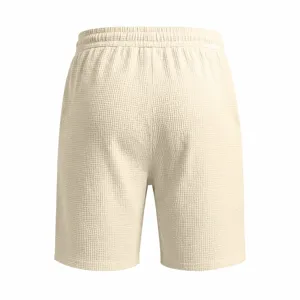 Men's casual waffle knit shorts back view, lightweight and breathable summer beach wear.