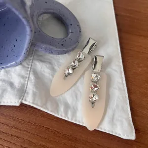 Chic rhinestone angel wing hair clips matte side clip sweet bangs clip hair accessories.