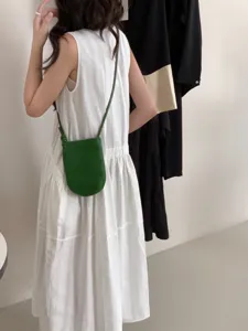 Borsa per cellulare in pelle conciata al vegetale retro borsa a tracolla casual