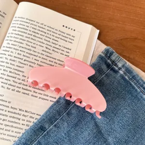 Roze acetaat haarklem, eenvoudige zoete haarclip, elegant haaraccessoire voor dagelijks gebruik.