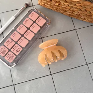 Kleine transparente Haarklammer, elegante Haifischklammer für tägliches Haarstyling und Accessoires.