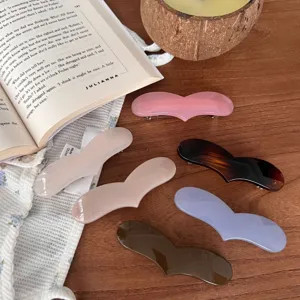 Nuevo pasador de pelo largo con forma de corazón estilo coreano liso elegante accesorio de moda