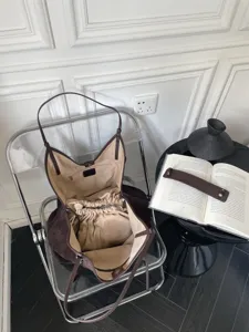 Brown suede tote bag for women, large capacity slouchy shoulder bag, casual genuine leather design.