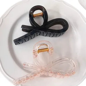Elegant bow hair claw clips set, stylish resin hair accessories for women and girls daily wear.