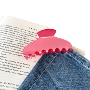 Roze acetaat haarklem zoete minimalistische haarklauw voor vrouwen stijlvolle haaraccessoires