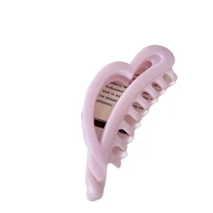 Pinza de pelo de corazón rosa dulce lindo pasador simple elegante accesorio de peinado