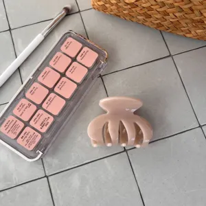 Detailaufnahme einer französischen eleganten kleinen Haarklammer mit vier Zähnen für Styling.