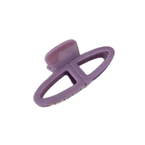 Molletta per capelli geometrica viola, elegante fermaglio cavo in stile francese.