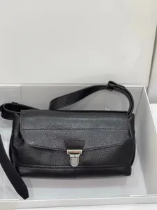 Black leather messenger bag vintage cowhide shoulder crossbody bag high quality daily use