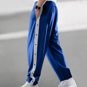 Heren casual losse sportbroek met zijknoop mode rechte broek voor herfst dagelijks.