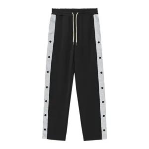 Heren casual joggingbroek met knopen aan de zijkant losse rechttoe broek herfst