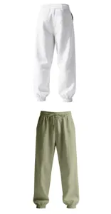 Men's casual loose linen jogger pants for spring autumn beach wear. Comfortable everyday style.