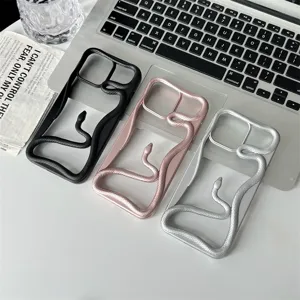 Coque de protection iPhone motif serpent creux mat galvanisé haut de gamme Pro Max