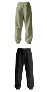 Casual linen joggers for men, loose fit drawstring beach trousers with elastic cuffs, new.