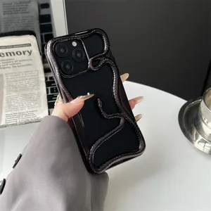 Coque de téléphone serpent creuse mate brillante galvanisée compatible iPhone models.