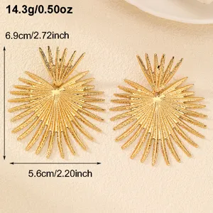 Goldene Blatt Ohrringe Metall Statement hängende Ohrringe Modeschmuck für Damen Accessoire