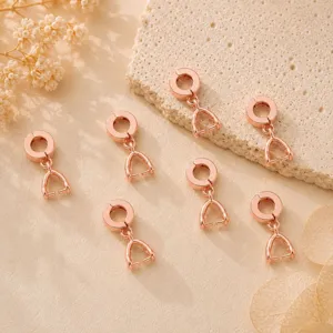 Cierre universal redondo chapado en oro de 18K conector de joyería DIY para pulsera