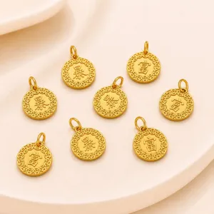 Ensemble de pendentifs breloques DIY dorés pour la fabrication de bracelets colliers faits main.