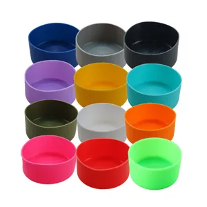 Botte en silicone colorée pour gobelet, housse de protection antidérapante pour bouteille.