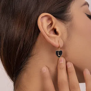 Schicke 26 Buchstaben Herz Creolen Ohrringe für Damen, eleganter französischer Luxus Schmuck.