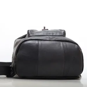 Genuine leather women's backpack, stylish top layer cowhide casual daypack for daily commute.
