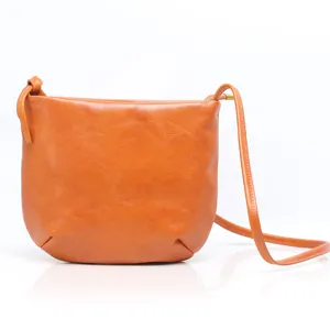 Retro Minimalist Genuine Leather Shoulder Bag Women Vintage Casual Soft Cowhide Crossbody Bag Chic Tote Daily Handbag