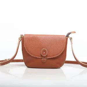 Genuine Leather Women Crossbody Bag Vintage Cowhide Shoulder Bag Casual Small Square Flap Handbag