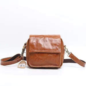 Retro Genuine Leather Women Crossbody Bag Top Layer Cowhide Commuter Shoulder Bag Vintage Casual Handbag
