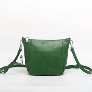 Vegetable Tanned Genuine Leather Small Square Bag Women Urban Minimalist Single Shoulder Crossbody Handbag
