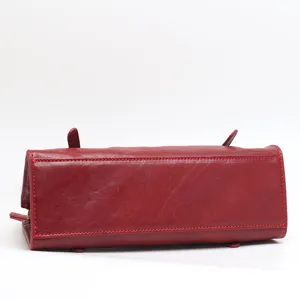 Genuine leather women handbag minimalist vegetable tanned cowhide shoulder tote bag chic