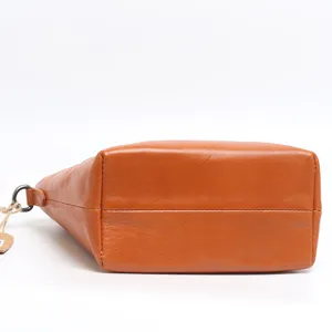 Brown leather women bag cowhide cross body tote stylish commuter handbag casual daily use