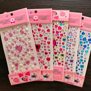Colorful 3D crystal gem stickers set for kids decoration