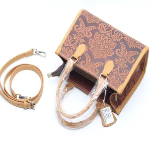 Sac à main vintage en cuir véritable de vachette, sac porté épaule rétro pour femmes chic