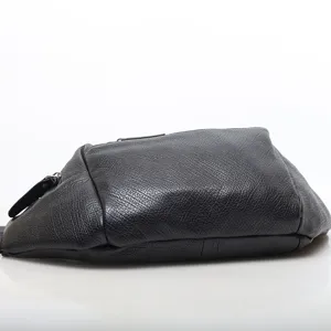 Herren echtes Leder Brusttasche schwarze Freizeittasche Schultertasche Crossbody Umhängetasche