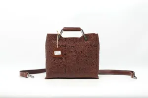 Vintage embossed genuine cowhide leather handbag, elegant top handle shoulder crossbody bag for women.