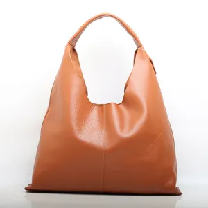 Genuine Leather Tote Bag For Women Large Capacity Casual Shoulder Bag Commuter Handbag Retro Soft Cowhide Bag