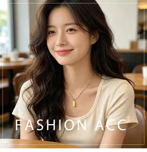 Exquisite beaded clavicle chain with a stylish mini gold bar pendant, perfect for daily wear.