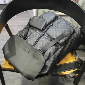 Men's checkered business backpack 2024 new casual fashion travel computer bag book bag