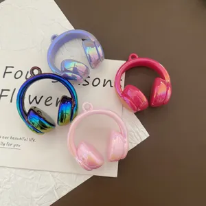 Acrylic headphone charm DIY jewelry making accessories, large hanging pendant for phone keychains.