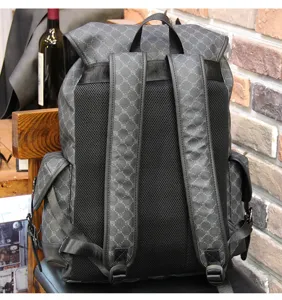 Men's stylish large capacity retro grid backpack travel laptop school bag for daily use
