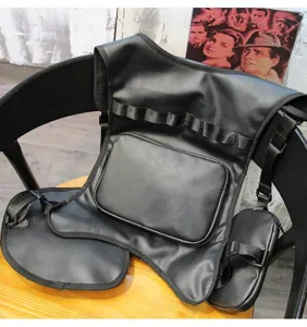 Tactical Multi-Pocket Functional Vest Chest Bag Dark Streetwear Wearable Backpack