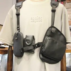 Tactical chest rig bag multi pocket streetwear functional vest bag for men and women.