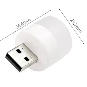 Creative USB night light for bedroom bedside, plug-in white ambient decorative lamp mini size