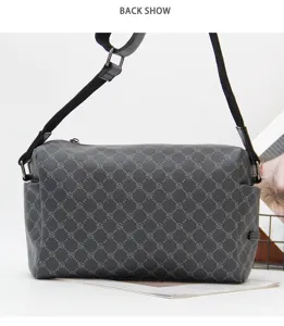 Herren Freizeit Karo Umhängetasche stilvolle japanische koreanische Retro Schultertasche