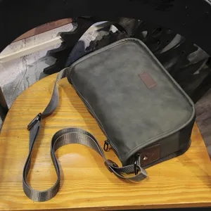 Men vintage messenger bag casual crossbody shoulder bag for daily outdoor travel and cycling.