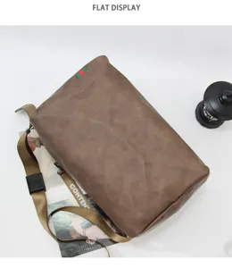 Large capacity soft leather shoulder bag, casual crossbody bag with durable strap and chic style.