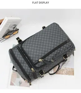 Zaino da viaggio vintage con monogramma multifunzionale da uomo e borsa per computer.