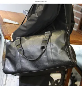 Large capacity travel duffel bag with shoe compartment, suitable for short business trips.