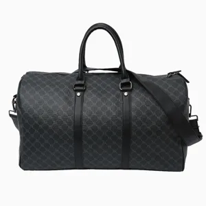 Mens travel duffel bag large capacity casual checkered shoulder bag weekend luggage